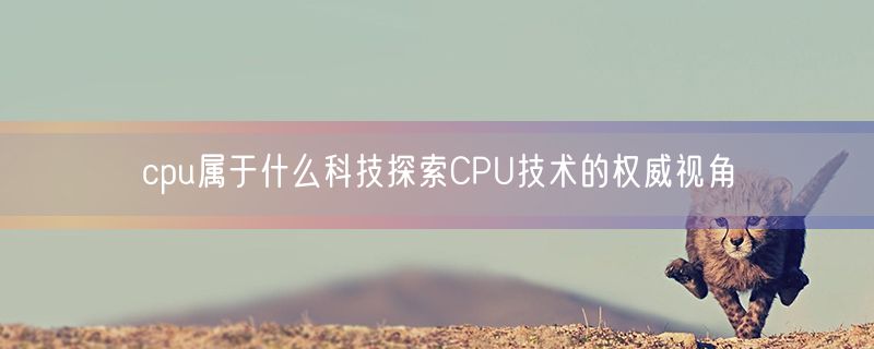 <strong>cpu属于什么科技探索CPU技术的权威视角</strong>
