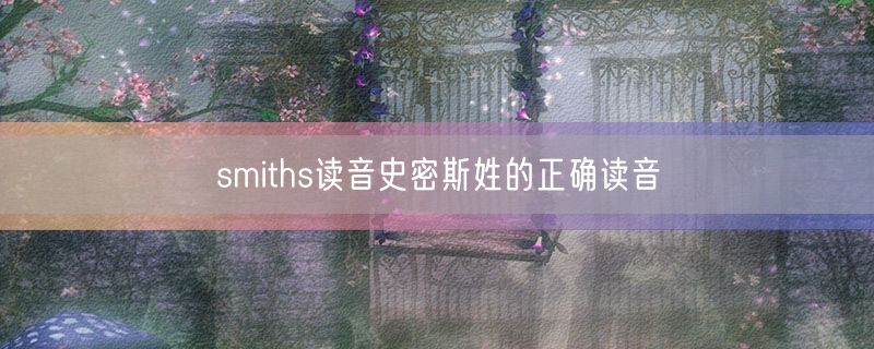 <strong>smiths读音史密斯姓的正确读音</strong>