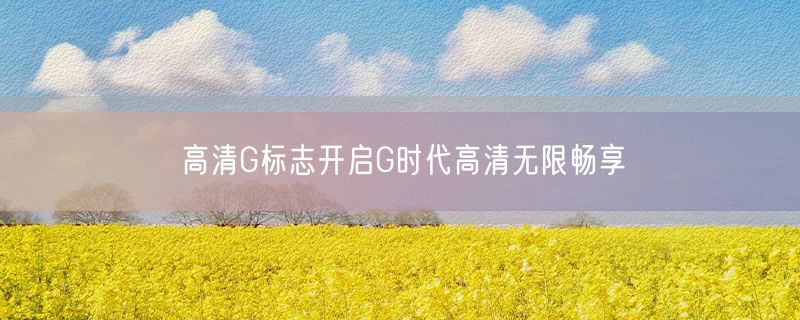 <strong>高清G标志开启G时代高清无限畅享</strong>