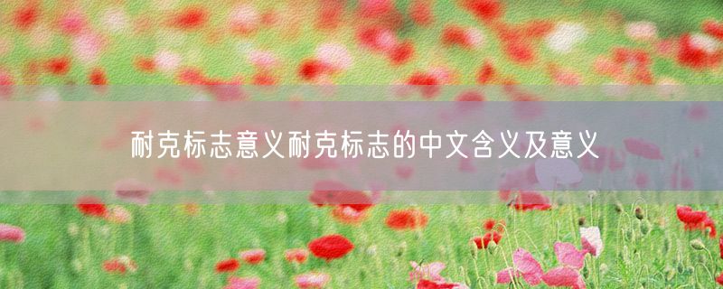 耐克标志意义耐克标志的中文含义及意义
