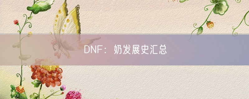 DNF：奶发展史汇总